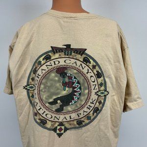 Grand Canyon National Park Double Sided T Shirt Vtg 90s Jeff McKinley Size L